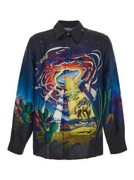 casablanca silk shirt style shirt starry sky frisbee loose fitting men's and women's versatile trendy brand long sleeved shirts, White;black
casablanca silk shirt style shirt starry sky frisbee loose fitting men's and women's versatile trendy brand long sleeved shirts, White;black