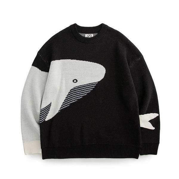 women's sweaters winter cartoon jacquard vintage men casual knitted sweater kpop women pullover korean fashion clothing for teens pull, White;black
women's sweaters winter cartoon jacquard vintage men casual knitted sweater kpop women pullover korean fashion clothing for teens pull, White;black