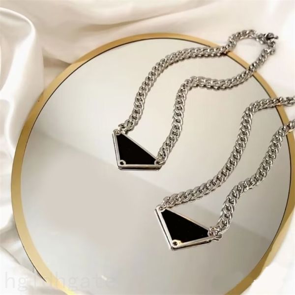 necklaces designer luxury pendant necklace for women man silver plated trendy black white metal triangular link chain fashion necklace hip h
necklaces designer luxury pendant necklace for women man silver plated trendy black white metal triangular link chain fashion necklace hip h