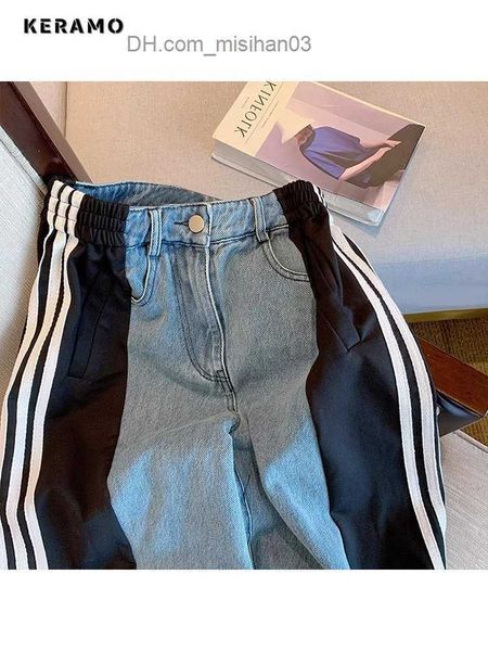 women's jeans american retro patch high waisted striped straight jeans women's casual bag wide legs pleats street clothing denim t, Blue
women's jeans american retro patch high waisted striped straight jeans women's casual bag wide legs pleats street clothing denim t, Blue