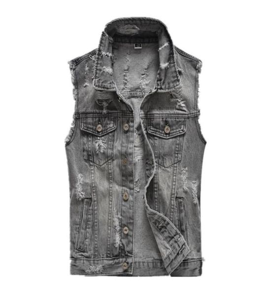 men039s vests 2021 summer men ripped jean jacket mens hip hop denim vest male grey cowboy waistcoat brand sleeveless tank 5xl8566263, Black;white
men039s vests 2021 summer men ripped jean jacket mens hip hop denim vest male grey cowboy waistcoat brand sleeveless tank 5xl8566263, Black;white