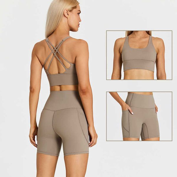 lulu with pockets yoga shorts set women fitness suit sports gym wear workout clothes running sportswear sport outfit 2 piece
lulu with pockets yoga shorts set women fitness suit sports gym wear workout clothes running sportswear sport outfit 2 piece