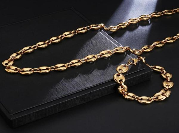 chains 2021 trend stainless steel coffee bean necklace for women vintage pig nose 11mm60cm jewelry gift7383916, Silver
chains 2021 trend stainless steel coffee bean necklace for women vintage pig nose 11mm60cm jewelry gift7383916, Silver