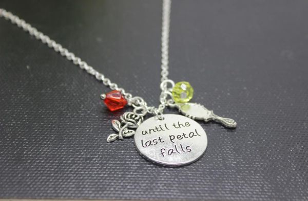 12pcslot beauty and beast necklacequotuntil the last petal fallsquothand stamped letter pendant with rosemirror with crystal4306540, Silver
12pcslot beauty and beast necklacequotuntil the last petal fallsquothand stamped letter pendant with rosemirror with crystal4306540, Silver