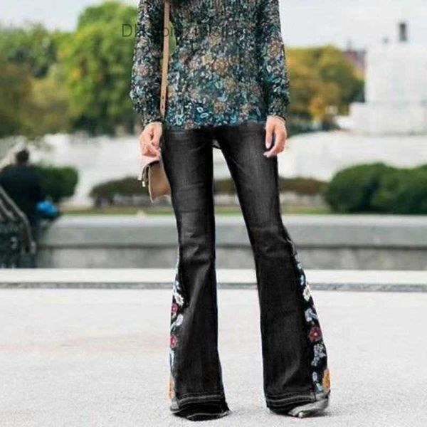 women's jeans embroiled women's flared jeans elastic fashion high waist retro casual full length ultra thin street clothing wide l, Blue
women's jeans embroiled women's flared jeans elastic fashion high waist retro casual full length ultra thin street clothing wide l, Blue