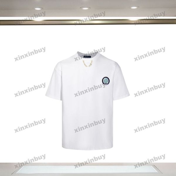 xinxinbuy men designer tee t shirt 23ss paris chain letter embroidery short sleeve cotton women black white xs-l, Black;brown
xinxinbuy men designer tee t shirt 23ss paris chain letter embroidery short sleeve cotton women black white xs-l, Black;brown