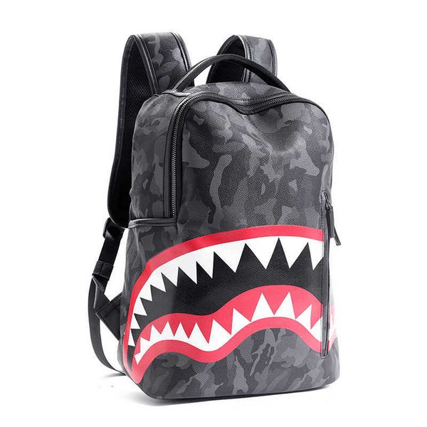 school backpack men's backpack cartoon shark 15.6 inch sports riding backpacks large capacity lapstudent schoolbag pvc leather back pac
school backpack men's backpack cartoon shark 15.6 inch sports riding backpacks large capacity lapstudent schoolbag pvc leather back pac