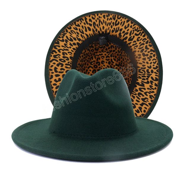 outer green inner leopard patchwork wool felt jazz fedora hats women men winter green panama two tone party formal hat, Blue;gray
outer green inner leopard patchwork wool felt jazz fedora hats women men winter green panama two tone party formal hat, Blue;gray