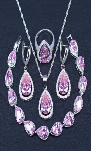 earrings necklace promotion pink cubic zircon water drop silver color jewelry set ring bracelet8327859
earrings necklace promotion pink cubic zircon water drop silver color jewelry set ring bracelet8327859