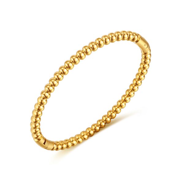 gold-plated stainless steel fashion simple round beads cuff bangle bracelet for women girls 4.5mm 16.5cm, White
gold-plated stainless steel fashion simple round beads cuff bangle bracelet for women girls 4.5mm 16.5cm, White
