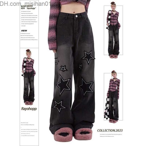 women's jeans harajuku casual celebrity graphic patch high waisted jeans straight retro loose fitting jeans women's new wide leg, Blue
women's jeans harajuku casual celebrity graphic patch high waisted jeans straight retro loose fitting jeans women's new wide leg, Blue