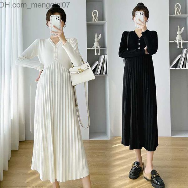maternity dresses 732# autumn and winter fashion knitted pregnant women's long sweater dress button open pregnant women's loose ca, White
maternity dresses 732# autumn and winter fashion knitted pregnant women's long sweater dress button open pregnant women's loose ca, White