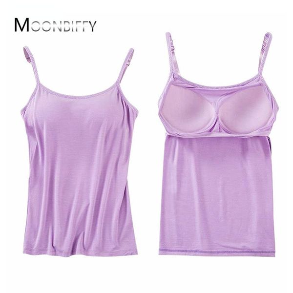 women's tanks camis summer padded bra tank women modal spaghetti solid cami vest female camisole with built in fitness yoga clothing 2, White
women's tanks camis summer padded bra tank women modal spaghetti solid cami vest female camisole with built in fitness yoga clothing 2, White