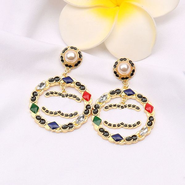 classic 18k gold plated 925 silver luxury brand designers letters stud metal geometric famous women round crystal rhinestone pearl earring w, Golden;silver
classic 18k gold plated 925 silver luxury brand designers letters stud metal geometric famous women round crystal rhinestone pearl earring w, Golden;silver