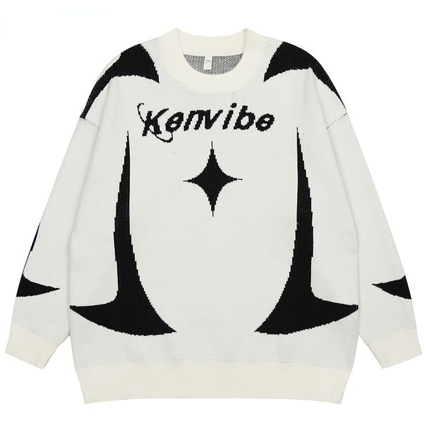 women's sweaters autumn men knitted jumper hip hop contrast color knitwear streetwear harajuku fashion casual pullovers knit clothing 2, White;black
women's sweaters autumn men knitted jumper hip hop contrast color knitwear streetwear harajuku fashion casual pullovers knit clothing 2, White;black