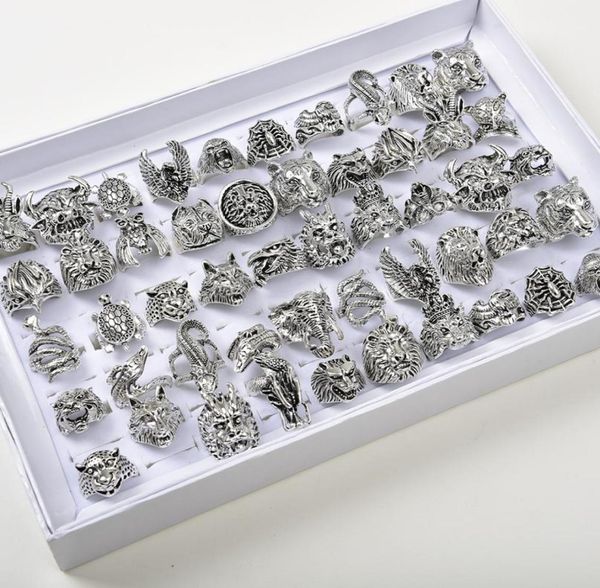 whole 50pcslots vintage punk animal mix owl tiger dragon eagle etc style antique silver personality jewelry rings for men wom3413213, Golden;silver
whole 50pcslots vintage punk animal mix owl tiger dragon eagle etc style antique silver personality jewelry rings for men wom3413213, Golden;silver