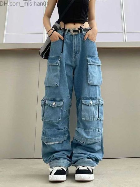 women's jeans multi pocket blue wash pants y2k vintage street fashion high waist jeans couple harajuku simple casual wide leg pants z23
women's jeans multi pocket blue wash pants y2k vintage street fashion high waist jeans couple harajuku simple casual wide leg pants z23