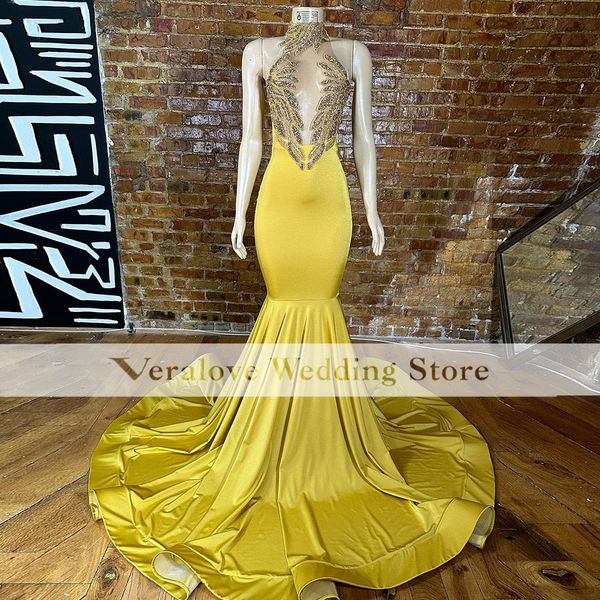 luxury crystal mermaid prom dresses for black girls high neck yellow evening dress 2023 aso ebi party gowns
luxury crystal mermaid prom dresses for black girls high neck yellow evening dress 2023 aso ebi party gowns