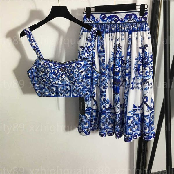 women two piece set designer vest skirts 2 piece suits fashion celadon print set camisole bra tank high-waisted a-line pleated skirt mix and, White
women two piece set designer vest skirts 2 piece suits fashion celadon print set camisole bra tank high-waisted a-line pleated skirt mix and, White