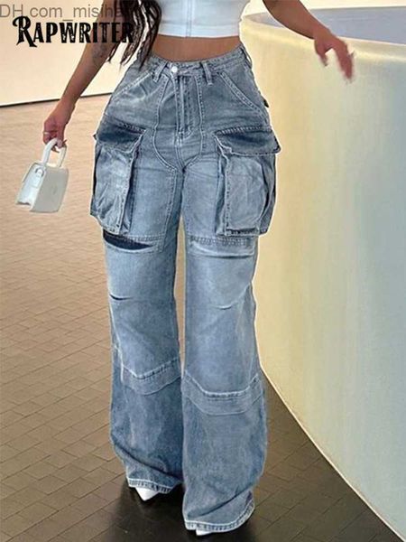 women's jeans rapwriter retro straight pants women's grunge low waist large pocket casual sewing denim trouser fashion retro stree, Blue
women's jeans rapwriter retro straight pants women's grunge low waist large pocket casual sewing denim trouser fashion retro stree, Blue