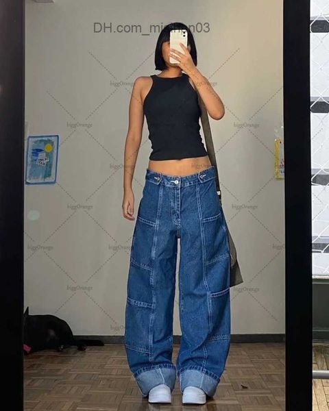 women's jeans american high waist multi pocket design jeans women's y2k autumn vintage jeans casual loose fashion hip hop tool wid, Blue
women's jeans american high waist multi pocket design jeans women's y2k autumn vintage jeans casual loose fashion hip hop tool wid, Blue