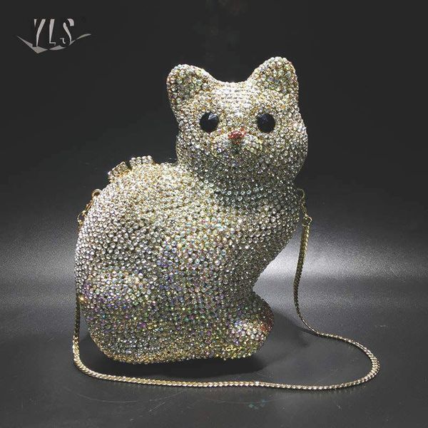 evening bag bags purse luxury crystals silver gold cute cat shape clutch party cocktail diamond handbags 230727 
evening bag bags purse luxury crystals silver gold cute cat shape clutch party cocktail diamond handbags 230727