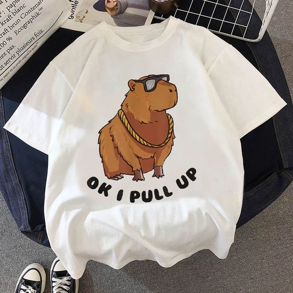 women's t-shirt cute capybara clothing t-shirt women vintage t shirt casual anime tees t shirt manga women female graphic tee 230728, White
women's t-shirt cute capybara clothing t-shirt women vintage t shirt casual anime tees t shirt manga women female graphic tee 230728, White