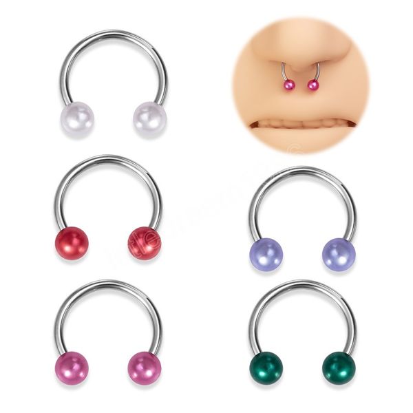 5pcs colorful nose ring septum piercing hoop stainless steel lip cartilage earrings stud circular ear horseshoe body jewelry, Silver
5pcs colorful nose ring septum piercing hoop stainless steel lip cartilage earrings stud circular ear horseshoe body jewelry, Silver