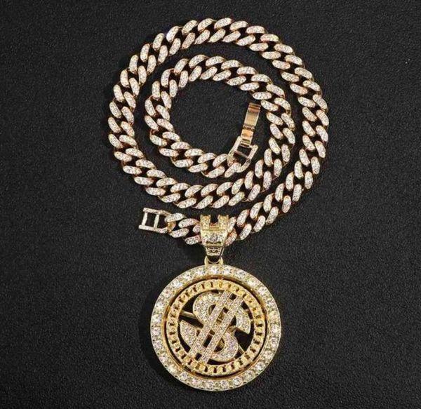 men hip hop bling crystal rotatable dollar pendant necklace luxury iced out 56cm rhinestone cuban chain necklaces punk jewelry237p8803713, Silver
men hip hop bling crystal rotatable dollar pendant necklace luxury iced out 56cm rhinestone cuban chain necklaces punk jewelry237p8803713, Silver