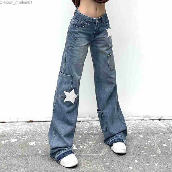 women's jeans multi pocket star printed jeans women's y2k patch work vintage denim cargp pants women's rise jeans fashion str, Blue
women's jeans multi pocket star printed jeans women's y2k patch work vintage denim cargp pants women's rise jeans fashion str, Blue