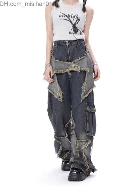 women's jeans american style retro high street jeans women's summer loose fitting wide leg pants fashion punk casual bag celebrity, Blue
women's jeans american style retro high street jeans women's summer loose fitting wide leg pants fashion punk casual bag celebrity, Blue