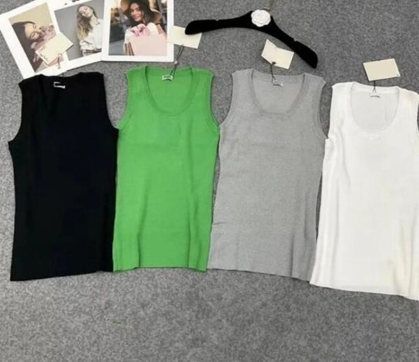 women's t-shirt tank anagram crop tank designer t shirts women knits tee knitted sport vest for woman, White
women's t-shirt tank anagram crop tank designer t shirts women knits tee knitted sport vest for woman, White