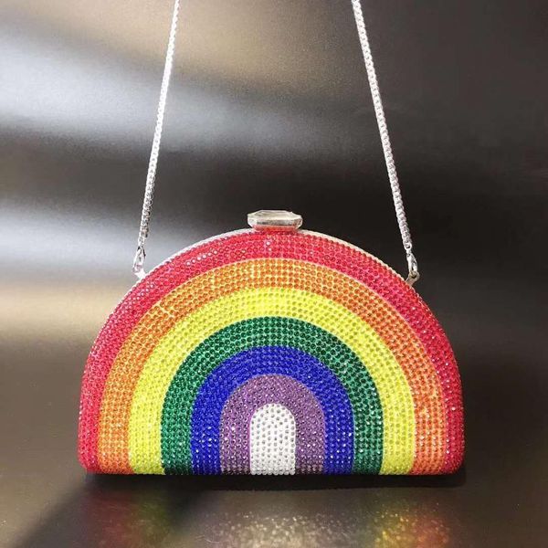 evening bags rainbow crystal clutch purse womens chain mini minaudiere fashion lady shoulder bag handbag banquet clutches 230727
evening bags rainbow crystal clutch purse womens chain mini minaudiere fashion lady shoulder bag handbag banquet clutches 230727