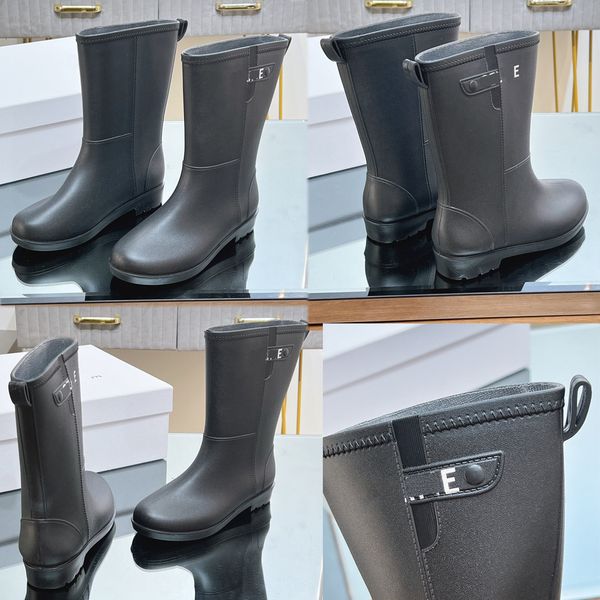 new womens luxury brand rainboots over knee long boots recommended by celebrities on internet elegant and valuable rainboots non slip soles, Black
new womens luxury brand rainboots over knee long boots recommended by celebrities on internet elegant and valuable rainboots non slip soles, Black