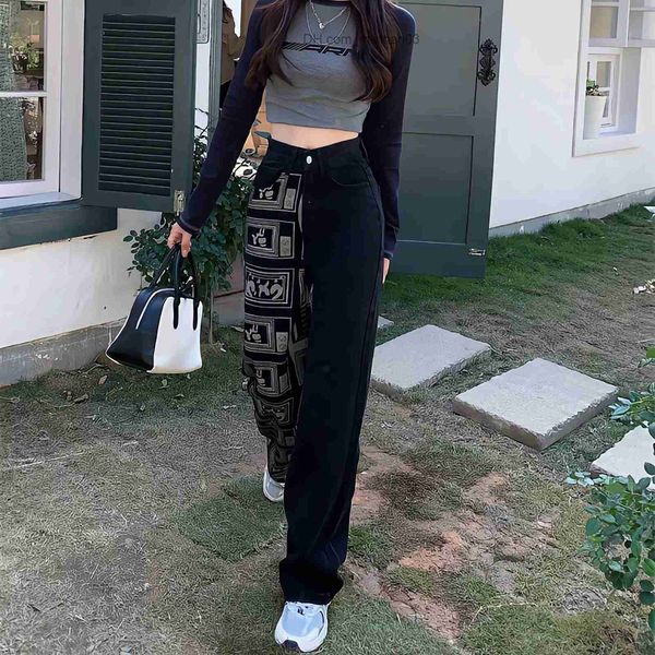 women's jeans 2023 fashion women's high waist decal letter y2kvintage denim trousers street style printed punk straight wide leg b, Blue
women's jeans 2023 fashion women's high waist decal letter y2kvintage denim trousers street style printed punk straight wide leg b, Blue