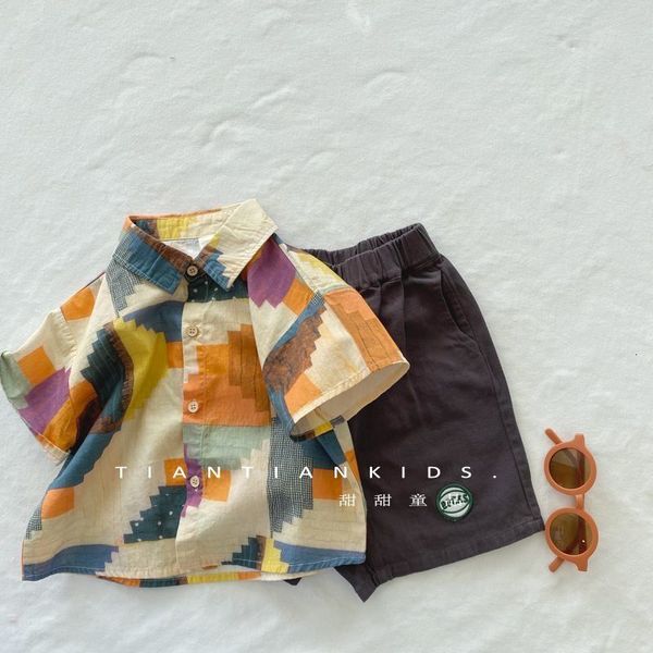 clothing sets 80120 cm toddler outfits set baby boys summer korean color lattice infant short sleeved shirt handsome shorts 2pcs 230728, White
clothing sets 80120 cm toddler outfits set baby boys summer korean color lattice infant short sleeved shirt handsome shorts 2pcs 230728, White