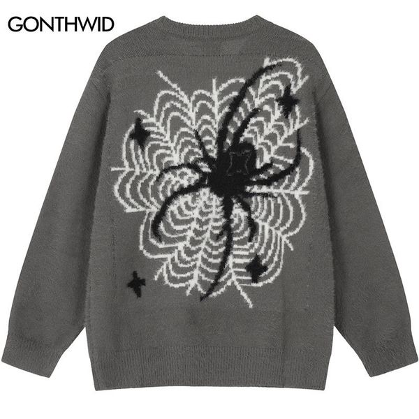 women's sweaters hip hop spider sweater y2k harajuku knitted web punk goth jumper streetwear 2023 fashion men casual pullover knitwear, White;black
women's sweaters hip hop spider sweater y2k harajuku knitted web punk goth jumper streetwear 2023 fashion men casual pullover knitwear, White;black