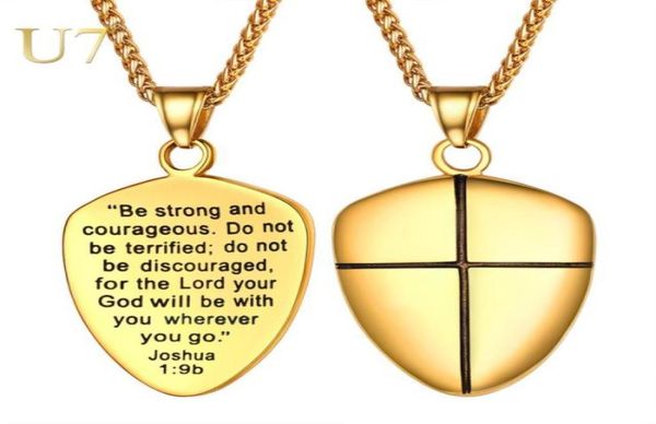 u7 necklace bible shield of faith stainless steel pendant chains goldblack color christmas gift jewelry necklaces p113862245546195565, Silver
u7 necklace bible shield of faith stainless steel pendant chains goldblack color christmas gift jewelry necklaces p113862245546195565, Silver
