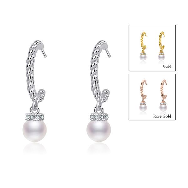 18k gold/rose gold/platinum plated silver pearl earrings cz diamond ear studs dangle earring jewelrly, Golden;silver
18k gold/rose gold/platinum plated silver pearl earrings cz diamond ear studs dangle earring jewelrly, Golden;silver