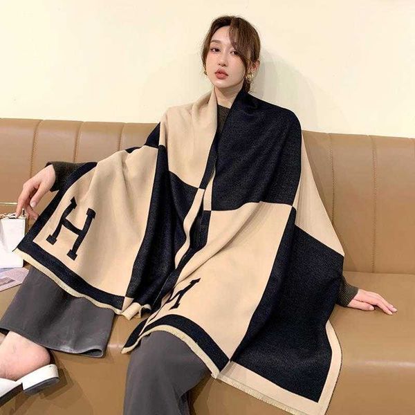 luxury h home womens scarves online store japan and south korea sweet 2023 new scarf winter color matching warm imitation cashmere letter do, Blue;gray
luxury h home womens scarves online store japan and south korea sweet 2023 new scarf winter color matching warm imitation cashmere letter do, Blue;gray
