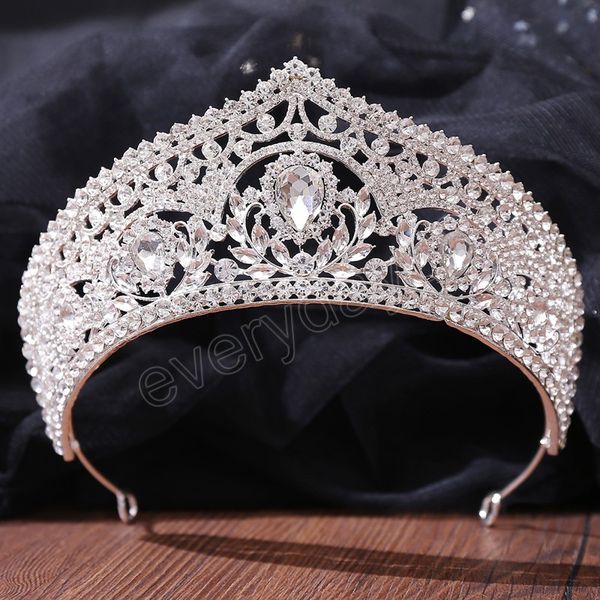 blue crystal tiara crown women luxury elegant rhinestone tiara wedding headdress hair accessories, White;golden
blue crystal tiara crown women luxury elegant rhinestone tiara wedding headdress hair accessories, White;golden