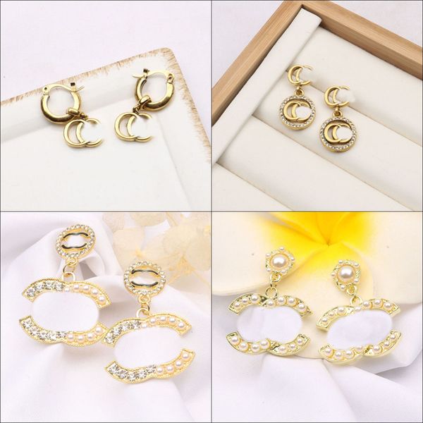 7style 18k gold plated 925 silver luxury brand designers letters stud eardrop geometric famous women crystal rhinestone pearl earring weddin, Golden;silver
7style 18k gold plated 925 silver luxury brand designers letters stud eardrop geometric famous women crystal rhinestone pearl earring weddin, Golden;silver