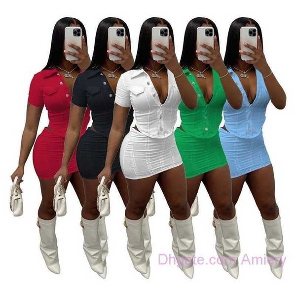 women's sets tracksuits shorts two piece skirt set summer double-button solid color short sleeve skirts sports suit women, White;black
women's sets tracksuits shorts two piece skirt set summer double-button solid color short sleeve skirts sports suit women, White;black