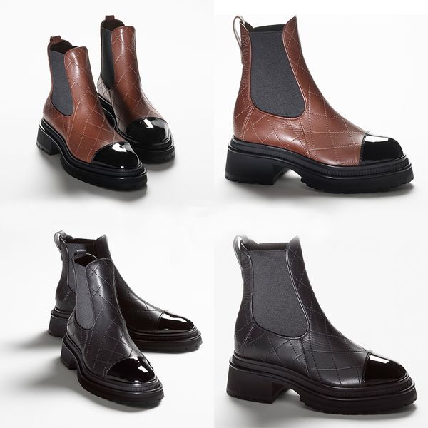 plaid leather ankle boots chelsea boots platform slip on round flat platform half boots luxury designer high women's chunky heel rider, Black
plaid leather ankle boots chelsea boots platform slip on round flat platform half boots luxury designer high women's chunky heel rider, Black