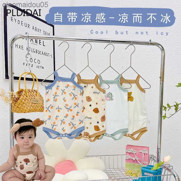new baby onesie pajamas sleeveless summer thin boys and girls haka ice silk clothes children sling newborn clothes l230712, Blue
new baby onesie pajamas sleeveless summer thin boys and girls haka ice silk clothes children sling newborn clothes l230712, Blue