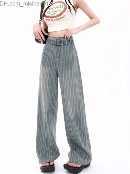 women's jeans women's vertical stripe design loose wide leg jeans summer new fashion women's retro high waist loose straight, Blue
women's jeans women's vertical stripe design loose wide leg jeans summer new fashion women's retro high waist loose straight, Blue