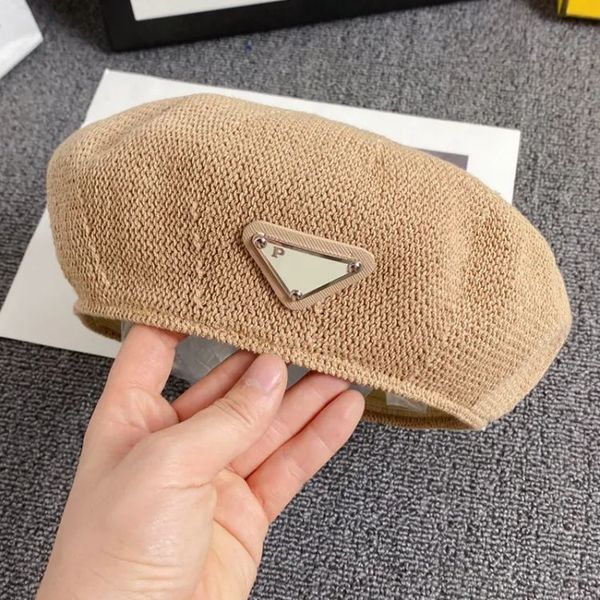 classic fashion hat women designer hats baseball cap inverted triangle ice silk beret british vintage thin straw knitted artist caps luxury, Blue;gray
classic fashion hat women designer hats baseball cap inverted triangle ice silk beret british vintage thin straw knitted artist caps luxury, Blue;gray