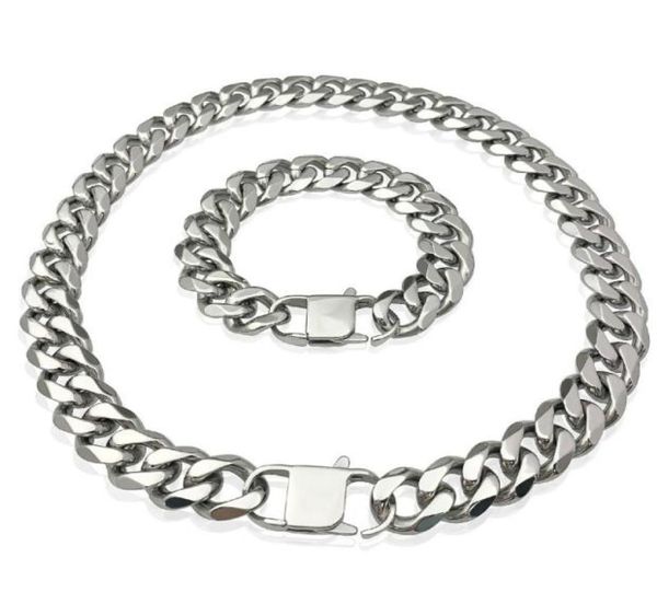 chains 15mm cuban link necklaces polishing stainless steel necklace bracelets set for men women jewelrychains8343339, Silver
chains 15mm cuban link necklaces polishing stainless steel necklace bracelets set for men women jewelrychains8343339, Silver