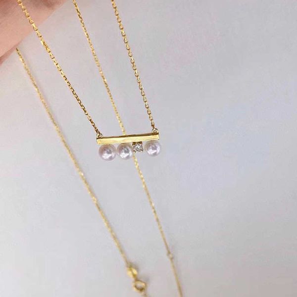 designer tiffayiffay same three bead balance wood necklace freshwater pearl inlaid clavicle chain female 14k gold injection o-shaped adjusta, Silver 
designer tiffayiffay same three bead balance wood necklace freshwater pearl inlaid clavicle chain female 14k gold injection o-shaped adjusta, Silver