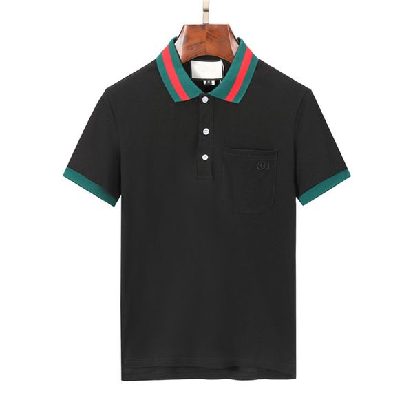 men designer polos shirt mens new luxury short sleeve casual t shirt high street fashion pure cotton solid color classic breathable shirt, White;black
men designer polos shirt mens new luxury short sleeve casual t shirt high street fashion pure cotton solid color classic breathable shirt, White;black